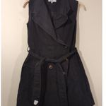 RTR Toccin x RTR Sz 12 Black Trench Blazer Asymmetric Wrap Mini Dress Photo 2