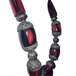 Massive Heavy Vintage Indian Ethnic Tribal Chunky Statement Necklace Red Photo 7