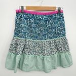American Eagle Ruffle Skirt Women Sz 4 Quilted Patchwork Cabbage Patch Feminine Photo 1