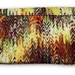Elaine Turner Envelope Clutch Bag Abstract Chevron Zig Zag Print Gold Hardware Photo 2