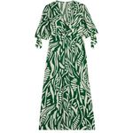Ba&sh  Terence‎ Midi Dress in Green/White Size 2 Hawaiian Print Photo 3