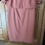 NWT Ann Taylor Elbow Sleeve Overlay Sheath‎ Dress Rose Pink Crosshatch Size 14 Photo 6