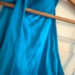 Alice + Olivia Blue Pleated Halter Blouse Photo 5