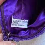 Unique Vintage Vintage Deep Purple Beaded Clutch With Satin Interior Photo 6