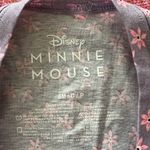 Disney  Minnie Mouse small lavender pink crop top long sleeve floral print NWOT Photo 4
