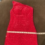 Women’s Sequined One Shoulder Short Pink Party or Prom Dress Size 4 Pink Photo 11