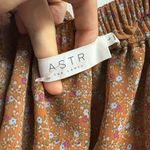 ASTR The Label Neutral Crop Top W/ Floral Print and Smocking Size Large Photo 1