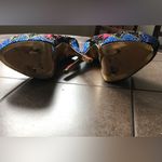 MASCOTTE Linda Platform Beaded 6” Heels Sz. 7 Blue, Pink, Black & Gold Photo 7