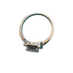 Solid Silver 1.0ct Moissanite Halo Ring Size 6 Photo 5