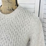 ZARA Pearl Embellished Wool Blend Pullover Crop Sweater Beige Large Photo 5