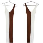 STAUD Dana block dress in cream and brown EUC Photo 7