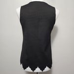 Joy Joy  Black Textured Sleeveless Lattice Blouse Size XS Photo 3