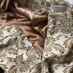 Karen Millen  Beige floral print Antique Gold Tapestry Pleated Skirt size 8 Photo 9