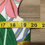 Talbots Women's V-Neck Sweater cap sleeved Multicolor Tropical Print Size LP Tie Photo 4