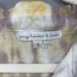 Young Fabulous and Broke Young Fabulous Broke Tie Front Blouse Long Sleeve Purple Yellow Small TOP ONLY Photo 6