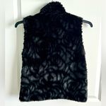 Betsey Johnson Women Size S Black Faux Fur Vest Photo 13