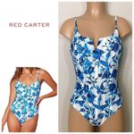 Red Carter New.  floral swimsuit. Large. Retails $168 Photo 1