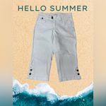 Lee  Platinum Label White Comfort Slimming Capri Jeans Women's Size 8 medium Photo 1