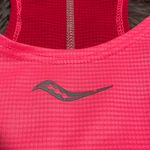 Saucony  Women's Vibrant Pink and White Tank Top Photo 5