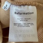 Reformation Tan Ribbed Short Sleeve Sweater Dress Womens S Channing Mini Preppy Photo 6