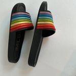 Melissa MLSA  3D rainbow stripe slides made in Brazil Size 6 Photo 1