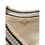 Ultra Flirt  Cream Cable Knit Varsity Sweater with Black “A” Patch Photo 2