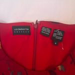 Liz Claiborne  Red and Purple Ombré Whimsigoth Dress with Floral Design Photo 1