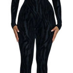 Naked Wardrobe Pre loved  Black Tiger print catsuit Photo 0