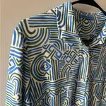 J. McLaughlin Betty Shirt in Geo Maze – Size L (NWOT) Photo 3