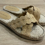 Talbots NEW  Hester Criss Cross Raffia Espadrille Flats Sandals Size 9 Photo 0