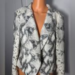 Thalia Sodi  Monochrome Snake Print Blazer Photo 4
