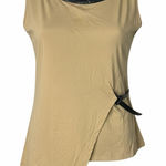 Ashley Stewart  Tan Tank Top with Black Trim Photo 0