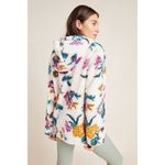 Anthropologie  Rosemarie Hooded Sherpa Jacket Teddy Sweater Floral XS Photo 4