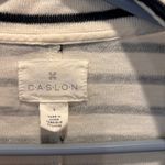 Caslon Women's Striped Knit Blazer Jacket Cream Navy Size L MInimalist Preppy Photo 4