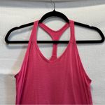 Lululemon Pink Silver Striped Racerback Tank Women's Size 0/2 Gym Workout Lounge Photo 2