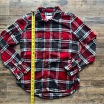 American Eagle  Women’s AE Ahh-Mazingly Soft Plaid Flannel Shirt Red Gray Sz Sm Photo 3
