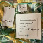 MISA Los Angeles Misa Noemi Top Citron Watercolor V Neck Sleeveless Pleated Chic Blouse Sz M NWT Photo 8