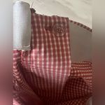 A New Day  Cropped Pants Women's 10 Orange Mid Rise Orange Gingham Side Zipper Photo 4