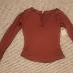 Free People  Long Sleeve Top Copper Size L Photo 0