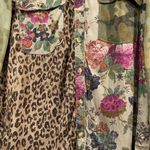 Anthropologie Pilcro Relaxed Mixed Leopard Camo Floral Print Buttoned Shirt M Photo 2
