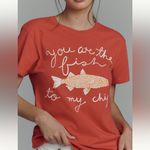 Anthropologie LETLUV for Graphic Tee NWT Size M You are the Fish to my Chips Photo 1