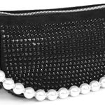 Rhinestone Purse Crystal Evening Clutch Bag Bling Handbags For Women With Pearl Chain and Metal Chain Photo 0