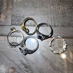 Source Unknown Assorted Womens Fashion Rings Silver Tone Gold Tone Black Stone Clear Stones Photo 7