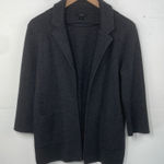 J.Crew  Merino Wool Blend Open Front Cardigan Jacket Charcoal Gray Small Photo 0