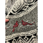 Northern Reflections  Sweater Embroidered Cardinals Full Zip‎ Size XL Metallic Photo 3