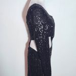 Windsor  Black Sequin One Shoulder Bodycon Mini Dress with Cutout NWT Size Large Photo 4