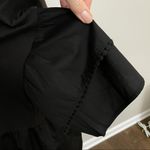 Bobeau Top Shirt Tunic Ruffle Bell Sleeve Crocheted Peasant Romantic Black Photo 4