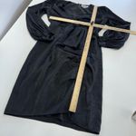 Sachin + Babi Dress Womens 6 Black Slit Sheath V Neck Balloon Sleeve Photo 7