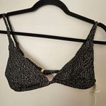 ANDIE  x Demi Moore Swim Triangle Bikini Top Black Glitter Pattern Neutral Travel Photo 14