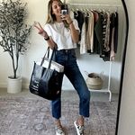 ZARA  High Rise Straight Leg Crop Jeans Photo 6